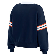 WEAR by Erin Andrews Women's Lace-Up Sweater - Denver Broncos