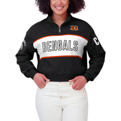 WEAR by Erin Andrews Women's Quarter-Zip Jacket - Cincinnati Bengals