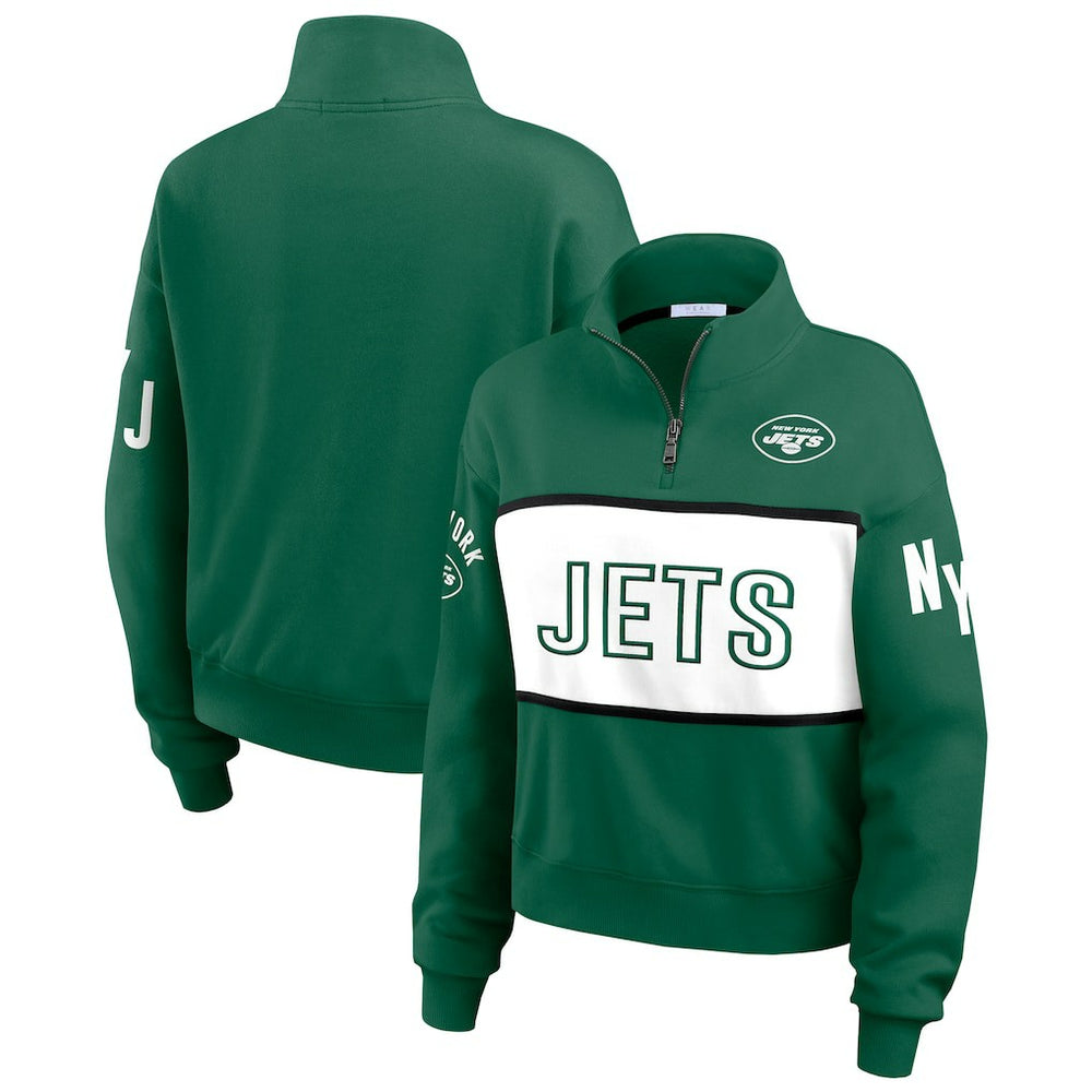 WEAR by Erin Andrews Women's Quarter-Zip Jacket - New York Jets