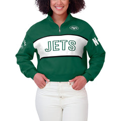 WEAR by Erin Andrews Women's Quarter-Zip Jacket - New York Jets
