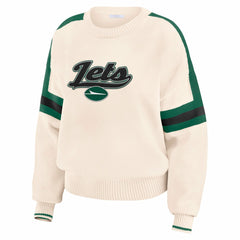 WEAR by Erin Andrews Women's Stripe Pullover Sweater - New York Jets
