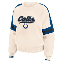 WEAR by Erin Andrews Women's Stripe Pullover Sweater - Indianapolis Colts