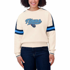 WEAR by Erin Andrews Women's Stripe Pullover Sweater - Tennessee Titans
