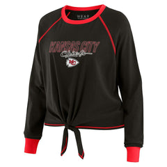 WEAR by Erin Andrews Women's Tie-Front Long Sleeve T-Shirt - Kansas City Chiefs