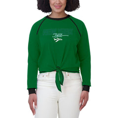 WEAR by Erin Andrews Women's Tie-Front Long Sleeve T-Shirt - New York Jets
