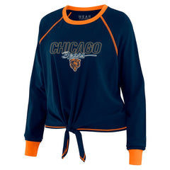 WEAR by Erin Andrews Women's Tie-Front Long Sleeve T-Shirt - Chicago Bears