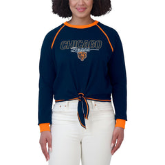 WEAR by Erin Andrews Women's Tie-Front Long Sleeve T-Shirt - Chicago Bears