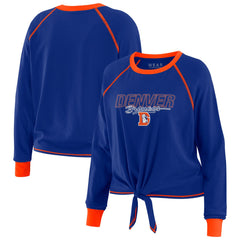WEAR by Erin Andrews Women's Tie-Front Long Sleeve T-Shirt - Denver Broncos