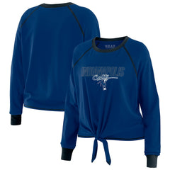 WEAR by Erin Andrews Women's Tie-Front Long Sleeve T-Shirt - Indianapolis Colts