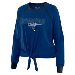 WEAR by Erin Andrews Women's Tie-Front Long Sleeve T-Shirt - Indianapolis Colts