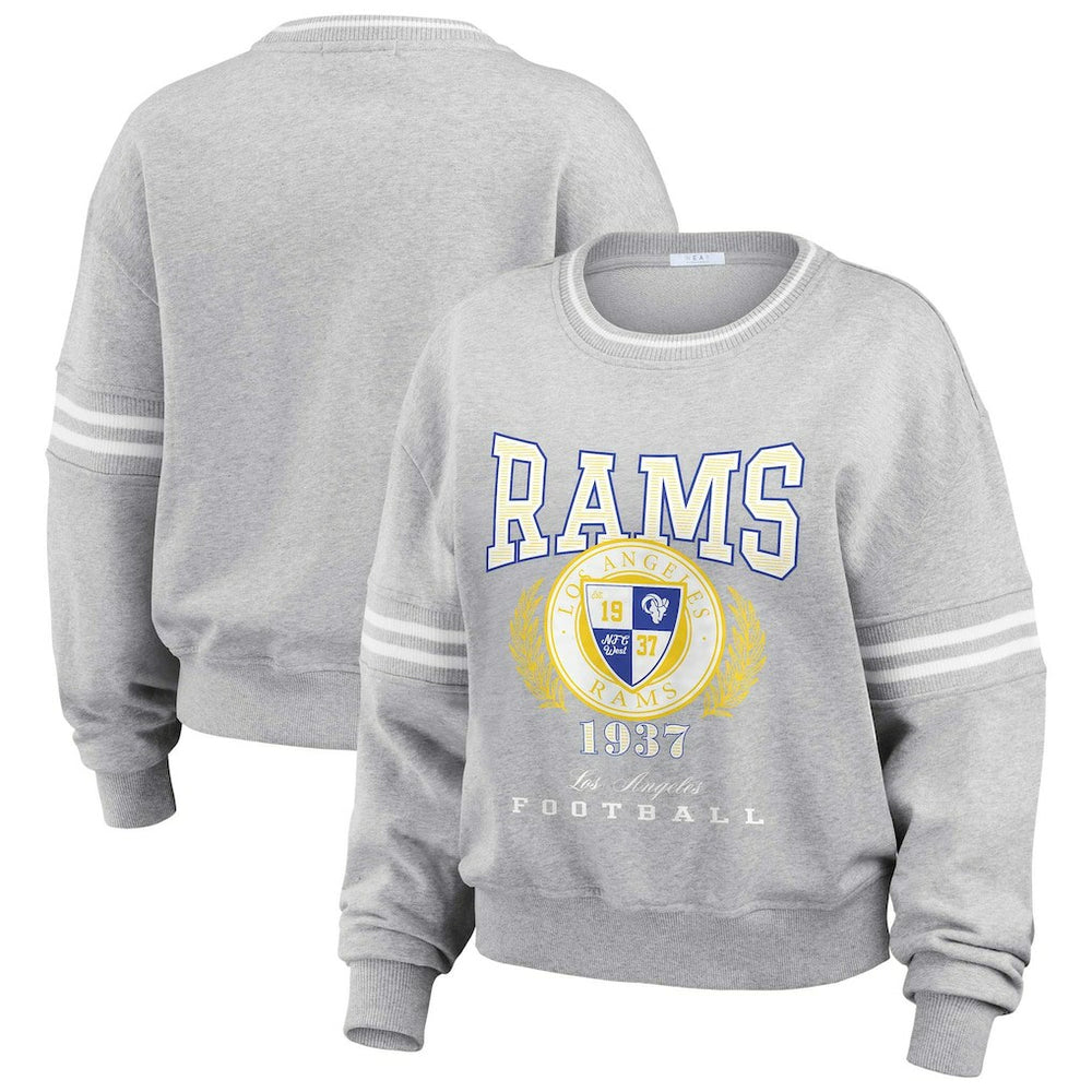 WEAR by Erin Andrews Women's Cropped Pullover Sweatshirt - Los Angeles Rams