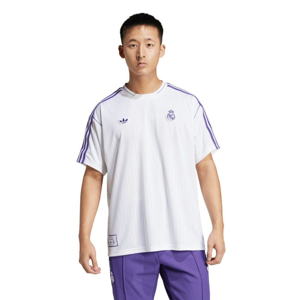 Real Madrid Originals Terrace Icons Collection Fashion Jersey - Adidas White