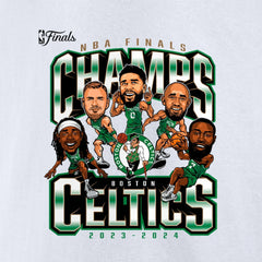 NBA Boston Celtics 2024 NBA Finals Champions Pull Up Jumper Caricature T-Shirt