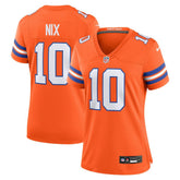 Bo Nix Women's Mile High Collection 1977 Throwback Player Game Jersey - Denver Broncos