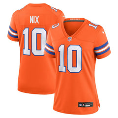 Bo Nix Women's Mile High Collection 1977 Throwback Player Game Jersey - Denver Broncos