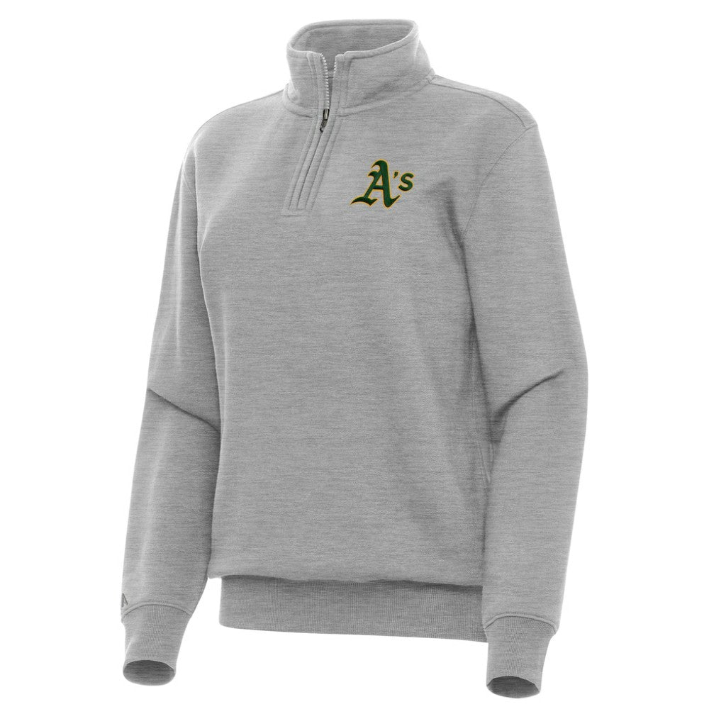 MLB Athletics Antigua Women's Victory Quarter-Zip Sweatshirt