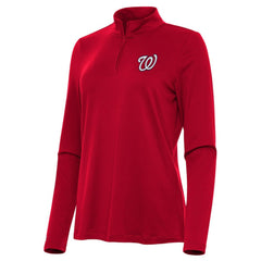 MLB Washington Nationals Antigua Women's Reprocess Quarter-Zip Top - Red