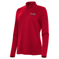 MLB Atlanta Braves Antigua Women's Reprocess Quarter-Zip Top - Red