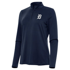 MLB Detroit Tigers Antigua Women's Reprocess Quarter-Zip Top - Navy