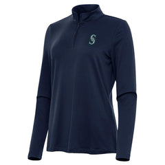 MLB Seattle Mariners Antigua Women's Reprocess Quarter-Zip Top - Navy
