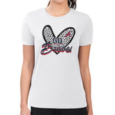 MLB Atlanta Braves G-III 4Her by Carl Banks Women's Super-Slim Fit Lightweight Leopard Heart T-Shirt