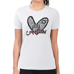 MLB Houston Astros G-III 4Her by Carl Banks Women's Super-Slim Fit Lightweight Leopard Heart T-Shirt