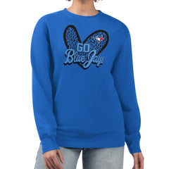 MLB Toronto Blue Jays G-III 4Her by Carl Banks Women's Leopard Heart Pullover Sweatshirt