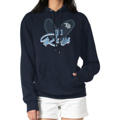 MLB Tampa Bay Rays G-III 4Her by Carl Banks Women's Leopard Heart Pullover Hoodie