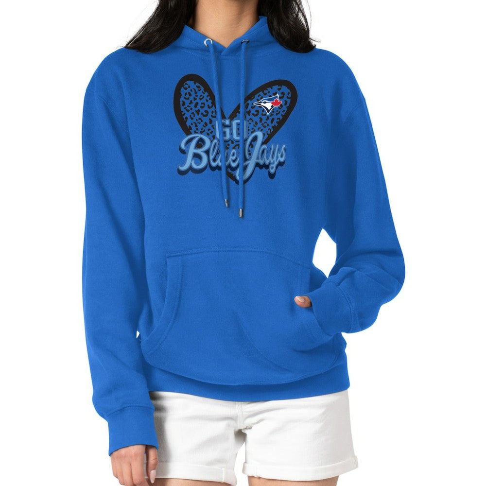 MLB Toronto Blue Jays G-III 4Her by Carl Banks Women's Leopard Heart Pullover Hoodie