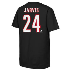 NHL Black Seth Jarvis Carolina Hurricanes Youth Player Name & Number T-Shirt