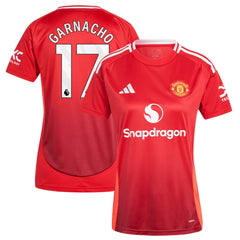 Alejandro Garnacho Manchester United Women's 2024/25 Home Replica Player Jersey - Adidas Red