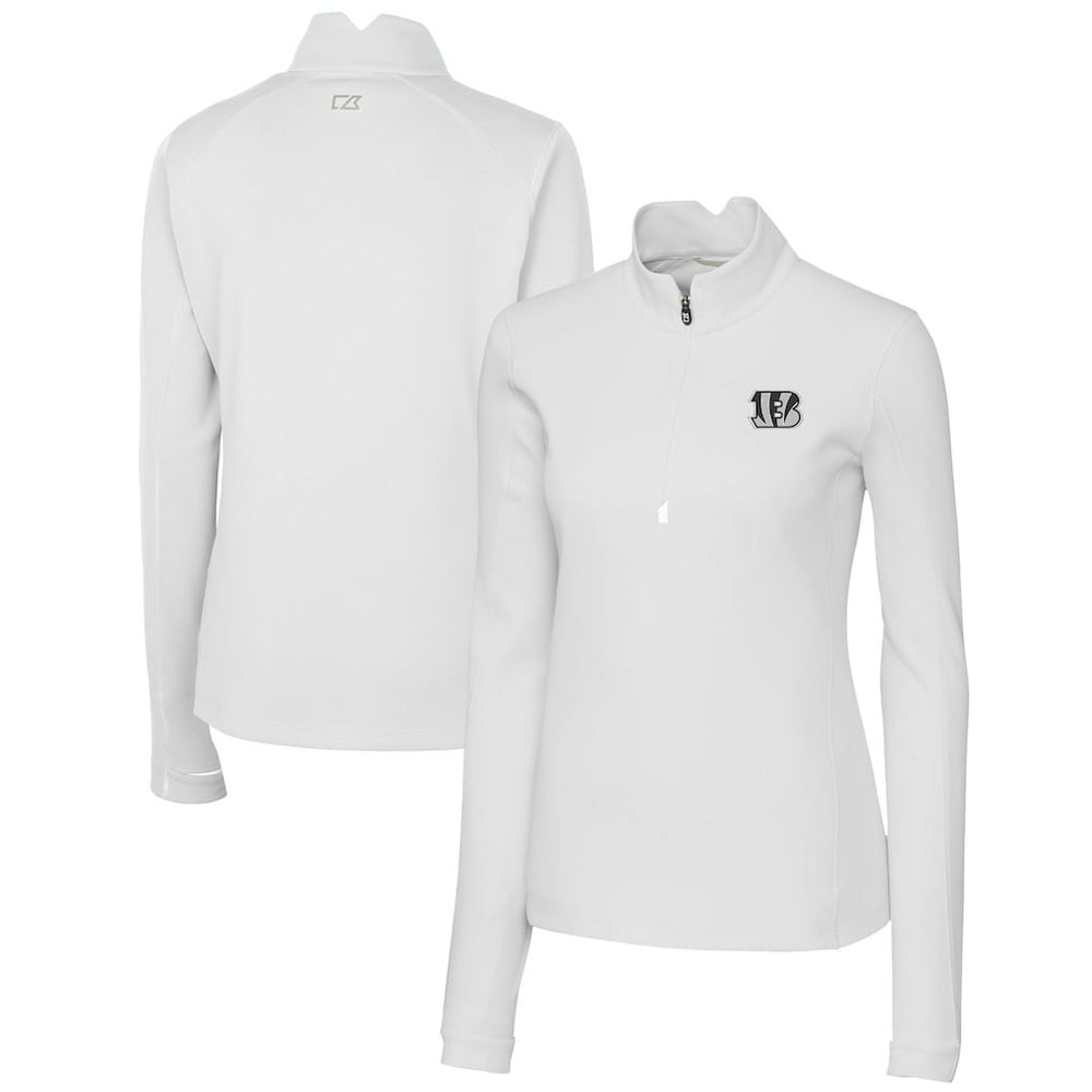 Cutter & Buck Women's Traverse Stretch DryTec Quarter-Zip Top - Cincinnati Bengals