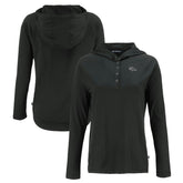 Cutter & Buck Women's Coastline Epic Comfort Eco Recycled Long Sleeve Hoodie T-Shirt - Denver Broncos