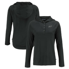 Cutter & Buck Women's Coastline Epic Comfort Eco Recycled Long Sleeve Hoodie T-Shirt - Buffalo Bills