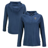 Cutter & Buck Women's Coastline Epic Comfort Eco Recycled Long Sleeve Hoodie T-Shirt - Chicago Bears