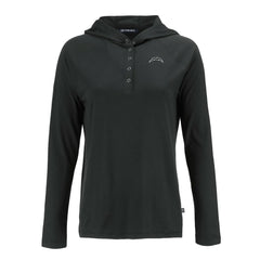 Cutter & Buck Women's Coastline Epic Comfort Eco Recycled Long Sleeve Hoodie T-Shirt - Los Angeles Chargers