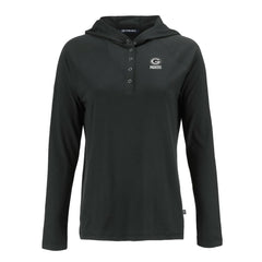 Cutter & Buck Women's Coastline Epic Comfort Eco Recycled Long Sleeve Hoodie T-Shirt - Green Bay Packers
