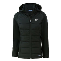 Cutter & Buck Women's Evoke Hybrid Eco Softshell Recycled Full-Zip Hoodie Jacket - Kansas City Chiefs