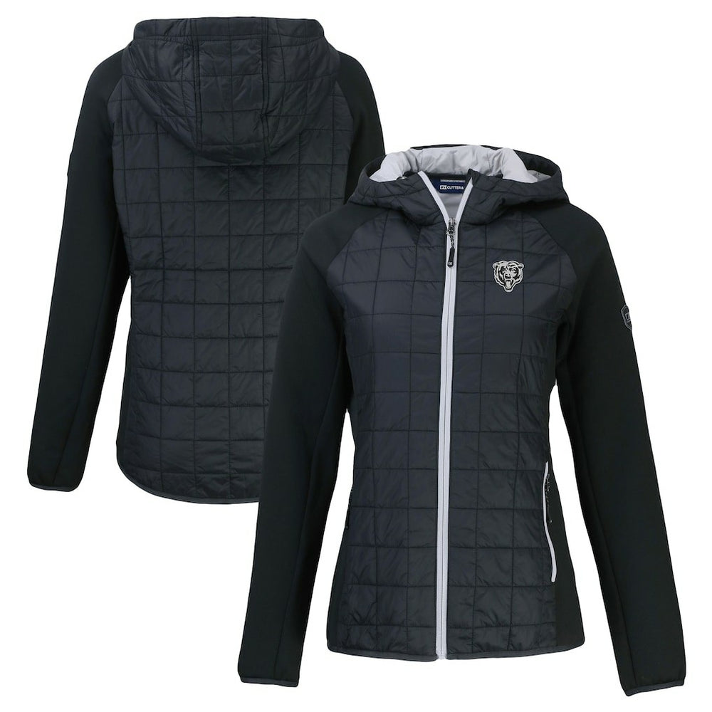 Cutter & Buck Women's Rainier PrimaLoft Eco Hybrid Full-Zip Hoodie Jacket - Chicago Bears
