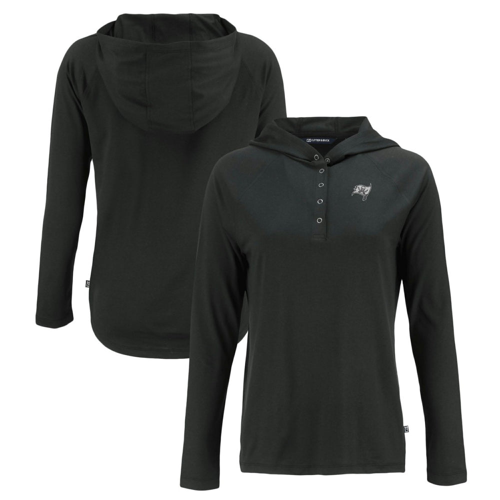 Cutter & Buck Women's Coastline Epic Comfort Eco Recycled Long Sleeve Hoodie T-Shirt - Tampa Bay Buccaneers