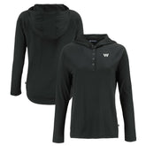 Cutter & Buck Women's Coastline Epic Comfort Eco Recycled Long Sleeve Hoodie T-Shirt - Washington Commanders