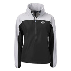 Cutter & Buck Women's Charter Eco Recycled Half-Zip Hoodie Anorak Jacket - San Francisco 49ers