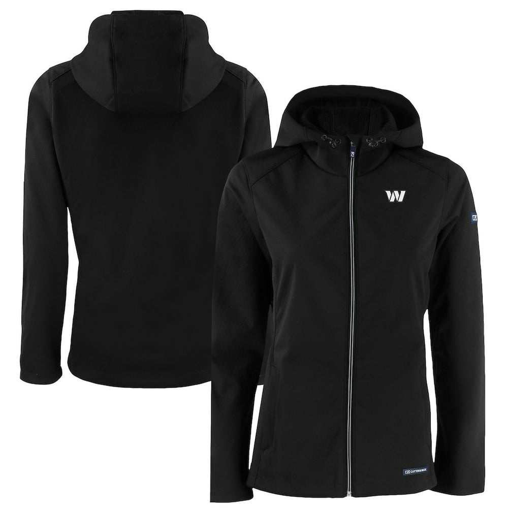 Cutter & Buck Women's Evoke Eco Softshell Recycled Full-Zip Hoodie Jacket - Washington Commanders