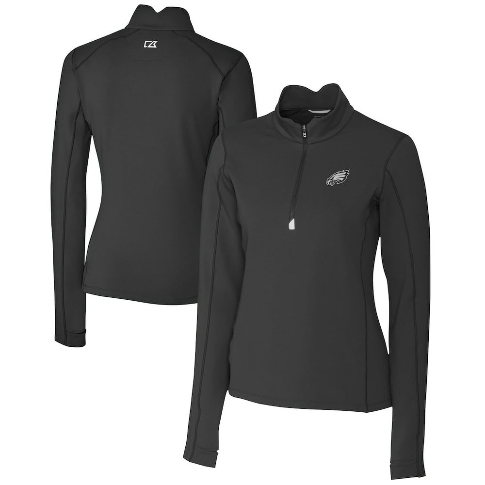 Cutter & Buck Women's Traverse Stretch DryTec Quarter-Zip Top - Philadelphia Eagles