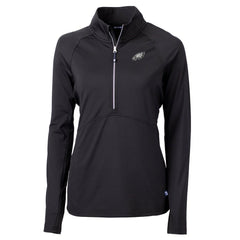 Cutter & Buck Women's Adapt Eco Knit Stretch Recycled Raglan Half-Zip Top - Philadelphia Eagles