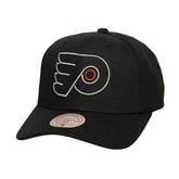 NHL Black Philadelphia Flyers Mitchell & Ness Soul Strike Neon Logo Pro Crown Adjustable Hat