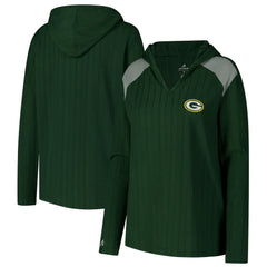 Antigua Women's Opulent Long Sleeve Hoodie T-Shirt - Green Bay Packers