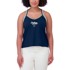 WEAR by Erin Andrews Women's Cross Strap Tri-Blend Tank Top - Dallas Cowboys
