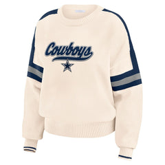 WEAR by Erin Andrews Women's Stripe Pullover Sweater - Dallas Cowboys