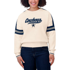 WEAR by Erin Andrews Women's Stripe Pullover Sweater - Dallas Cowboys